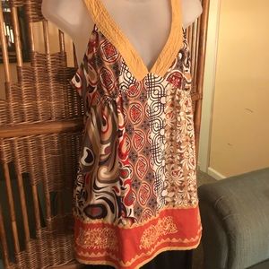 Patchwork print Top. Size L